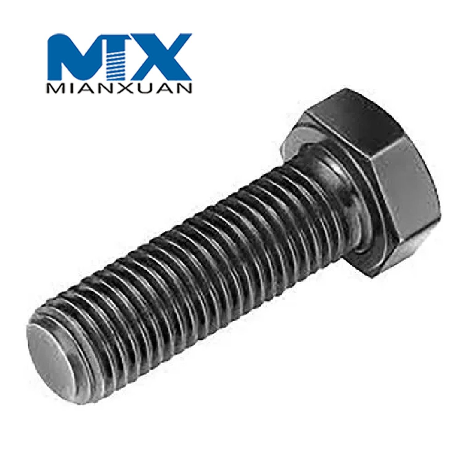 Carbon Steel Galvanized Gr4.8 Fasteners DIN933 DIN 931 DIN 601 Titanium Hexagon Head Cap Screw Nuts and Hex Bolts