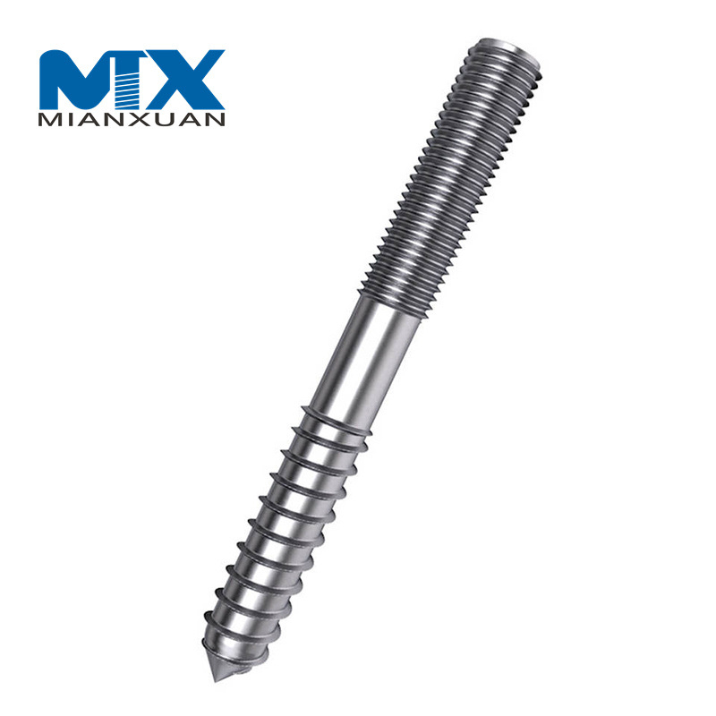 Wood Thread Hanger Stud Dowel Screw Double Ended Furniture Fixing Hanger Bolt