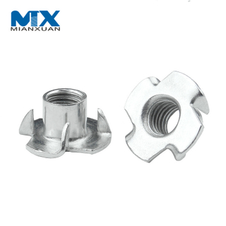 DIN1624 Stainless Steel Four Claw Tee Nuts Furniture Connector Nut with Pronge