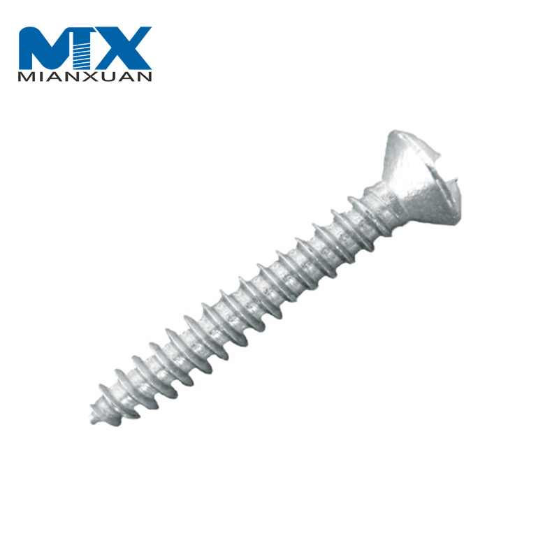 DIN7973 Raised Countersunk Oval Head Self Tapping Screws with Slot
