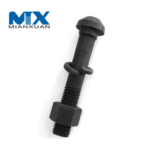 High Quality HDG Railway Fastener Rail Track Bolt with Nut Fish Bolt