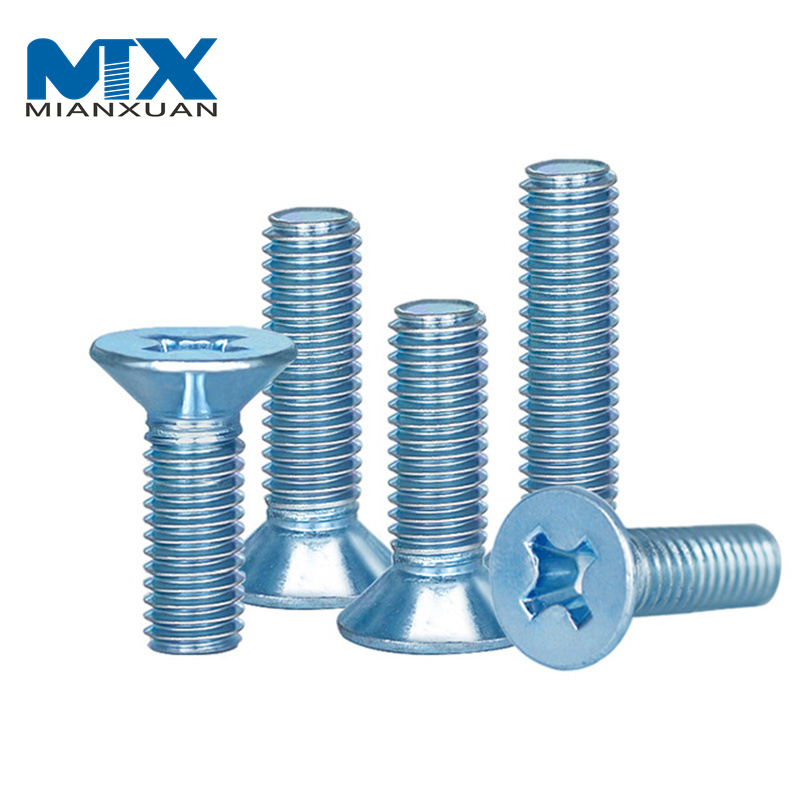 Customized DIN965 M2 M2.5 M3 M4 M5 M6 M7 M8 Metric Stainless Steel Cross Recessed Phillips Flat Countersunk Head Machine Screw