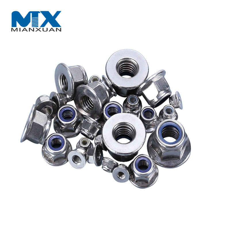 Galvanized Hexagon Flange Lock Nut DIN6926 for DIN6921 Bolt Small Box Packaging