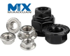 Hexagonal Flange Nuts Steel Black Yellow Zinc Plated Hexagonal