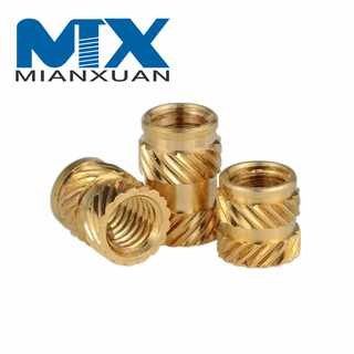 Brass Heat Staking Ultrasonic Threaded Plastic Fastener Insert Nuts