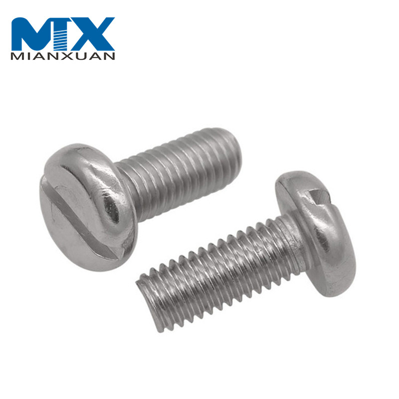 High Quality Round Head DIN85 Slotted Stainless Steel Pan Head Drywall Screw Making Machine Screws