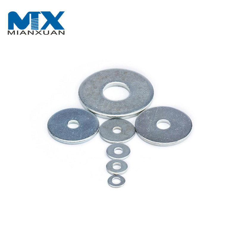 Carbon Steel M6 M8 M20 DIN9021 Thin DIN125A Flat Washers Nylon Brass Stainless Steel Galvanized Copper Flat Washer