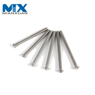 China Factory Wholesale Stainless Steel A2 A4 Slotted Raised Csk Head Screw with Purple Glue DIN964