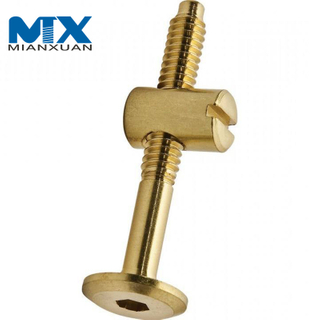 Special Aerospace Brass Parts Copper Steel Hex Slotted Combination Screw