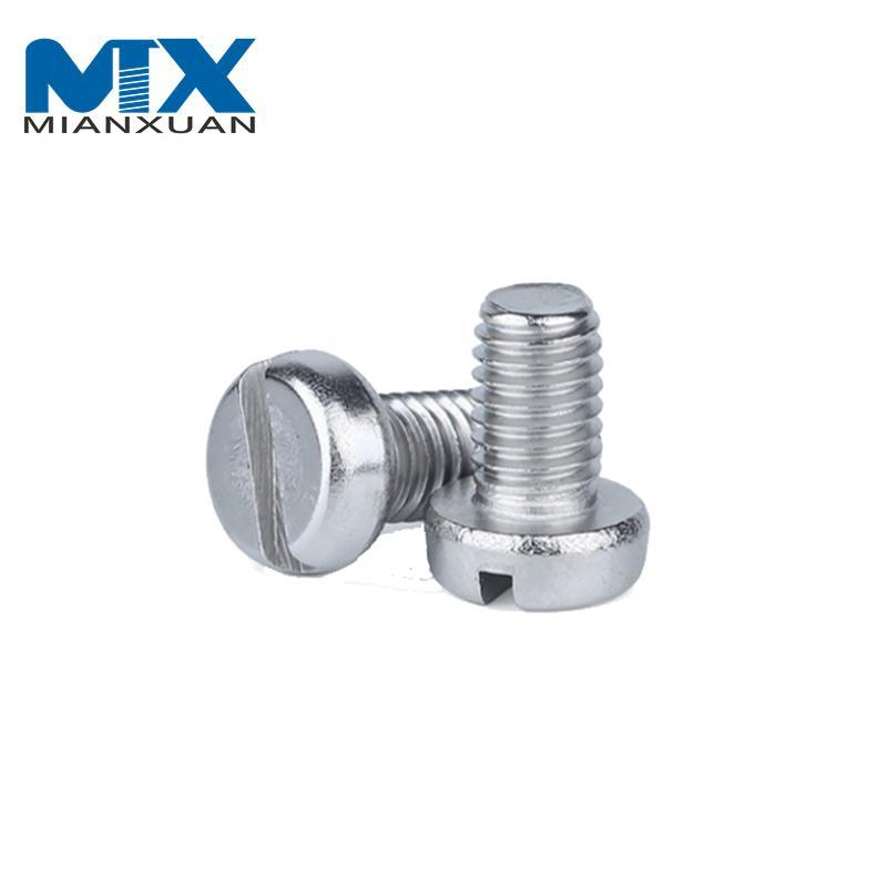 M3*0.5mm Pitch Stainless Steel SS304 Slotted Pan Head Machine Screw DIN85