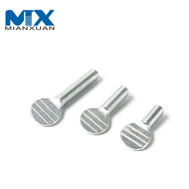 Carbon Steel Galvanized Hand Spade Flat Head Racket Thumb Screw