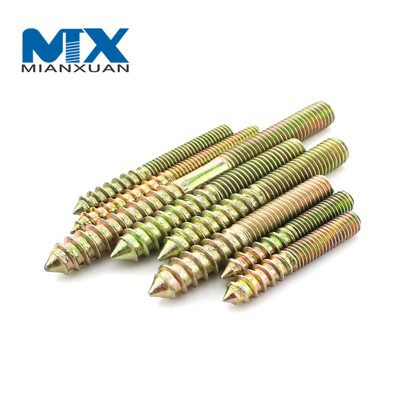 Wood Thread Hanger Stud Dowel Screw Double Ended Furniture Fixing Hanger Bolt