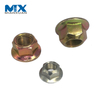 High Quality DIN6927 Prevailing Torque Type Carbon Steel Galvanized Flange Nut Hexagon Nuts with Pressing Point Type