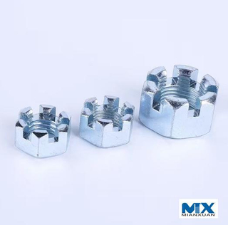 Hexagon Thin Slotted Nuts and Castle Nuts