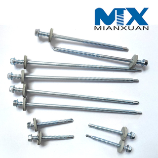 Bi-Metal Self Drilling Screws Hex HD (SS304+CS) Hardened, EPDM Wasger