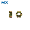 DIN937 Type a Hex Thin Slotted Nut Castle Nut M12 Yellow Zinc Plated Hexagonal Slotted Nuts
